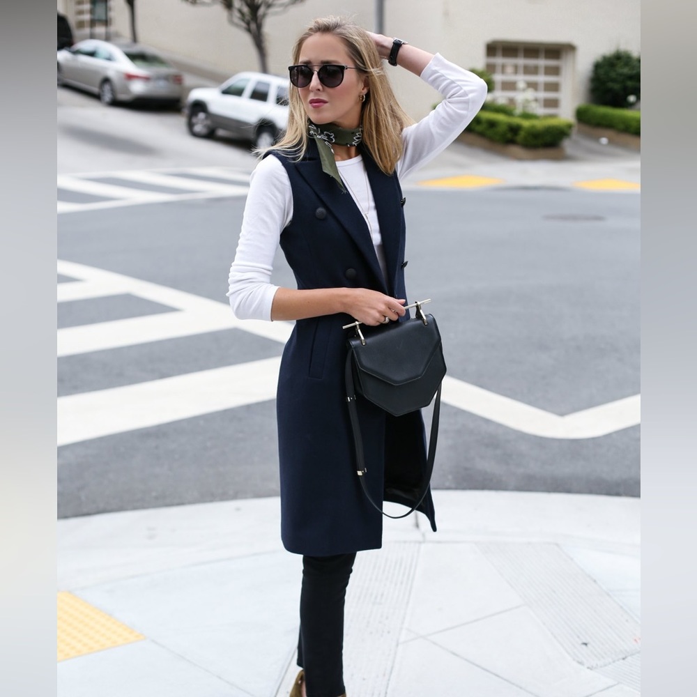 Rag & Bone Longline Double Breasted Wool Faye Vest